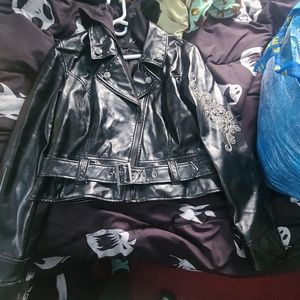 Hooded Leather Jacket